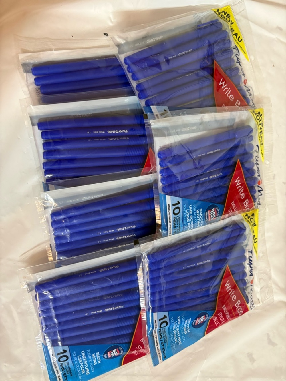 Blue Ballpoint Pens - Packaged Multipack 7 packs of 10